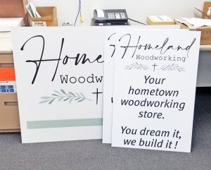 Homeland Woodworking Signs